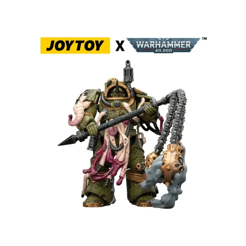 Populair Warhammer 40,000 Death Guard Blightlord Terminator 2 with Flail of Corruption Figure 14 cm