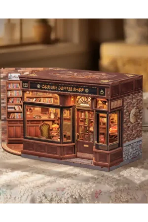 Speciale Aanbieding MINIATURE HOUSE - DIY- Corner Coffee Shop - 294pc+LED lighting