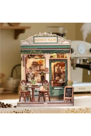 Betrouwbaar MINIATURE HOUSE - DIY - Sunny Cafe - 233 pieces + LED Lighting
