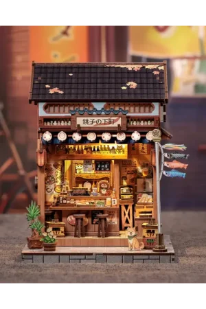 Gereduceerde Prijs MINIATURE HOUSE - DIY- Choshi no Shitamachi - 218pc + LED lighting