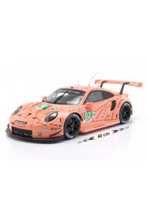 Snelle Levering Porsche 911 (991) rsr pink pig 92 christensen/estre/vanthoor 24h du mans 2018 1st Miniatuur