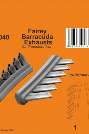 Fairey barracuda exhausts (for trumpeter kit) 1/48 Merkproduct
