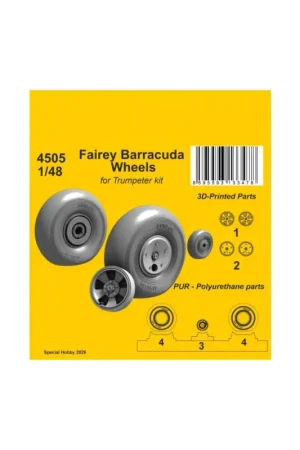 Hoge Kwaliteit Fairey barracuda wheels (for trumpeter kit) 1/48