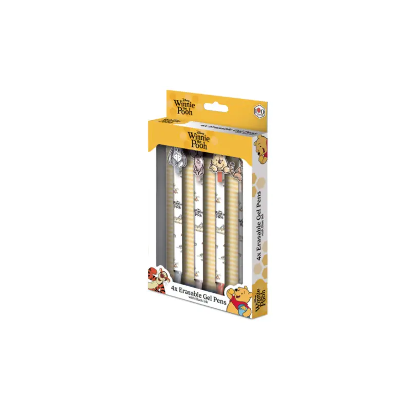 Beperkt Aanbod WINNIE THE POOH - 4 Erasable Gel Pens + Head Topper