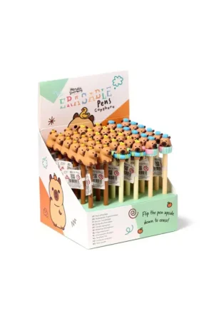 KAWAII - Cabybara - Erasable Gel Pen (Display of 36 pieces) Aanbieding