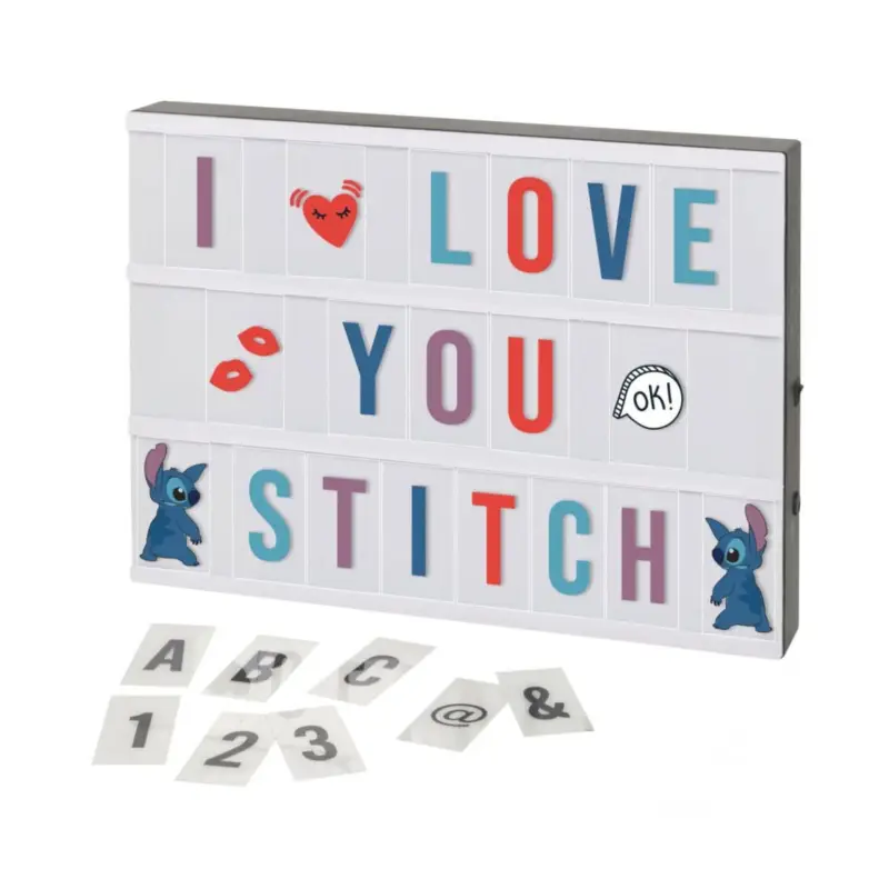 Koopje STITCH - Light-Up Message Box with 384 Letters + Remote Control