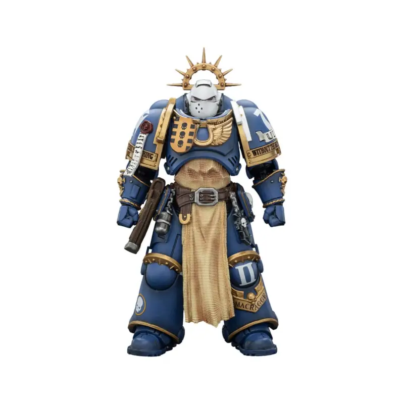 Warhammer 40,000 Ultramarines Levantus with Power Sword, Stormshield and Bolt Pistol Figure 13 cm Weekendaanbieding