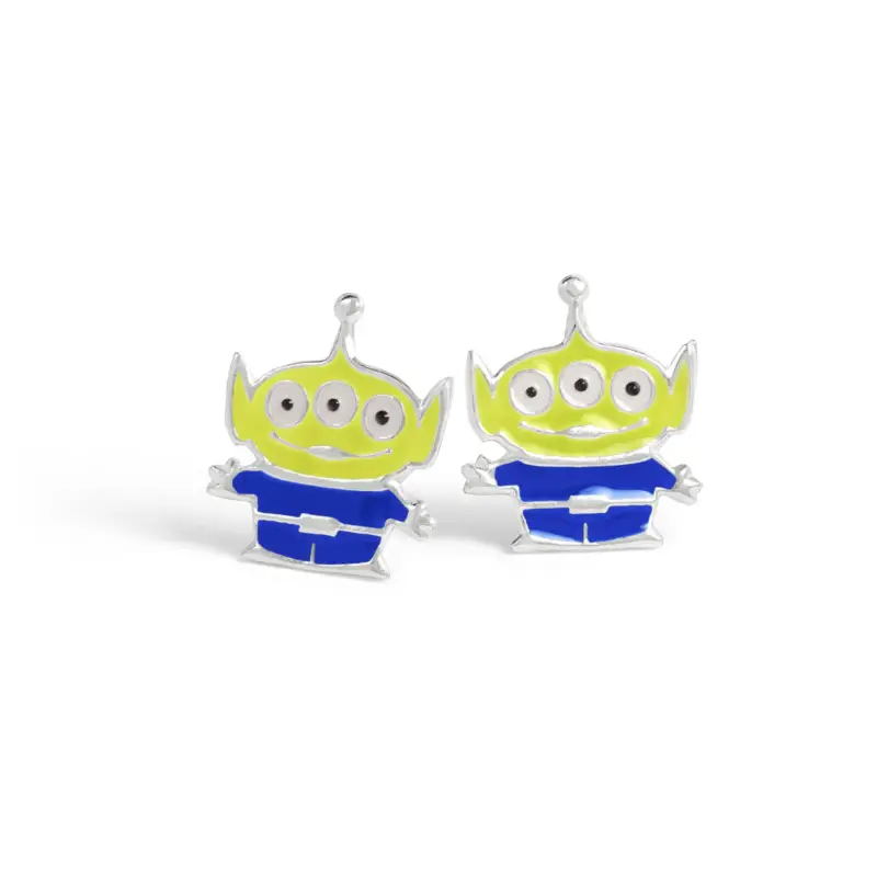 TOY STORY - Alien - 1 Pair of Silver Stud Earrings Direct Verzonden