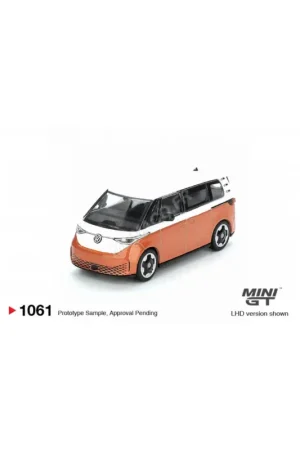 Volkswagen id.buzz caravelle 2024 "candy white / energetic orange" (lhd) Miniatuur Gecertificeerd