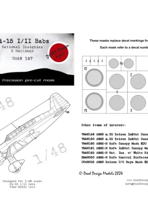 Lage Kosten Mitsubishi Ki-15-I/II Babs National Insignia (designed to be used with Fine Molds kits)