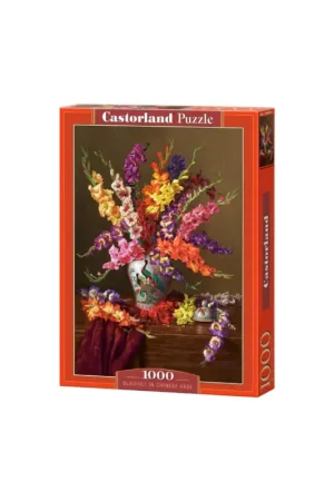Gladioli in chinese vase Puzzel Gratis Retour