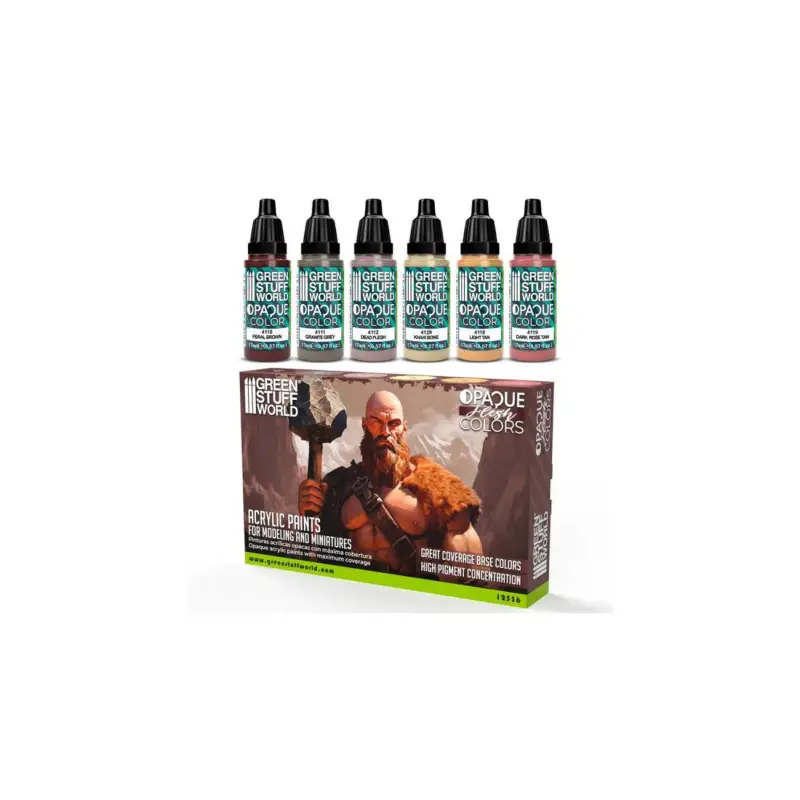 Seizoensaanbieding Set acrylic paints for modelling and miniatures opaque flesh colors Acrylverf