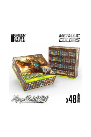 Tijdelijk Beschikbaar Paints set metallics colors (box 48) Acrylverf