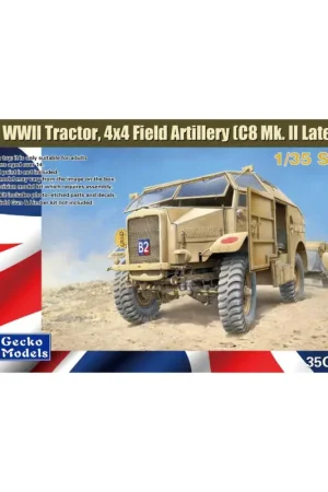 Betaalbaar British wwii tractor, 4x4 field artillery Schaalmodel