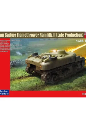 Gecertificeerd Canadian badger flamethrower ram mk. ii (late production) Schaalmodel