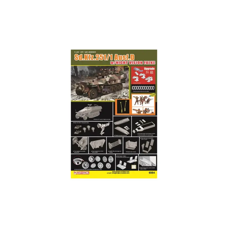 Sd. kfz. 251/1 ausf. d with night vision falke Schaalmodel Korting