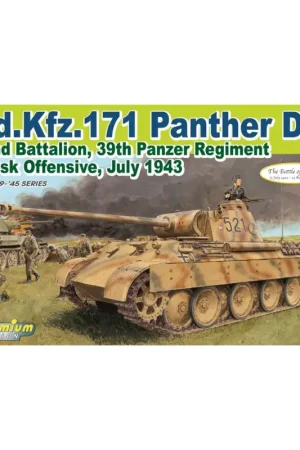Laatste Versie Sd. kfz. 171 panther d 52nd battalion 39th panzer regiment kursk offensive Schaalmodel