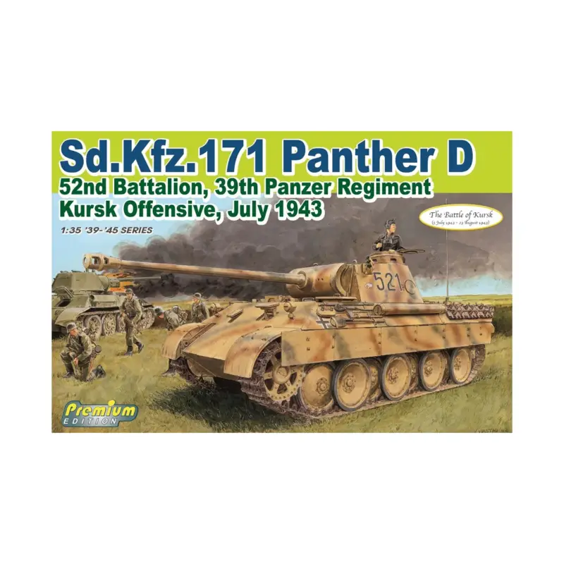 Laatste Versie Sd. kfz. 171 panther d 52nd battalion 39th panzer regiment kursk offensive Schaalmodel