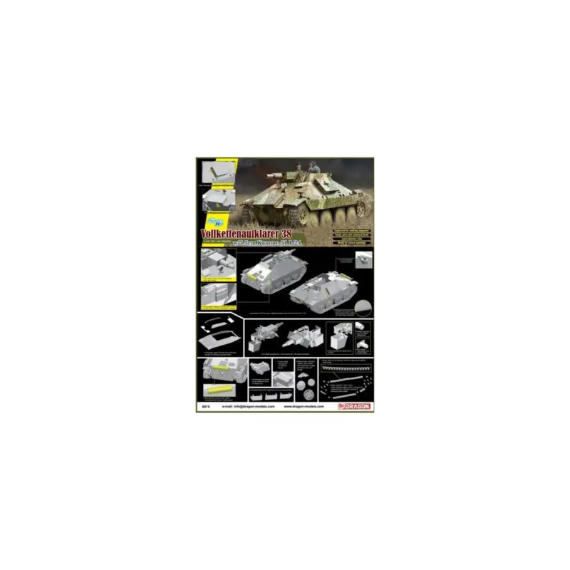 Vollkettenaufklärer 38 with 7.5cm kanone 51 l/24 Schaalmodel Beste Prijs