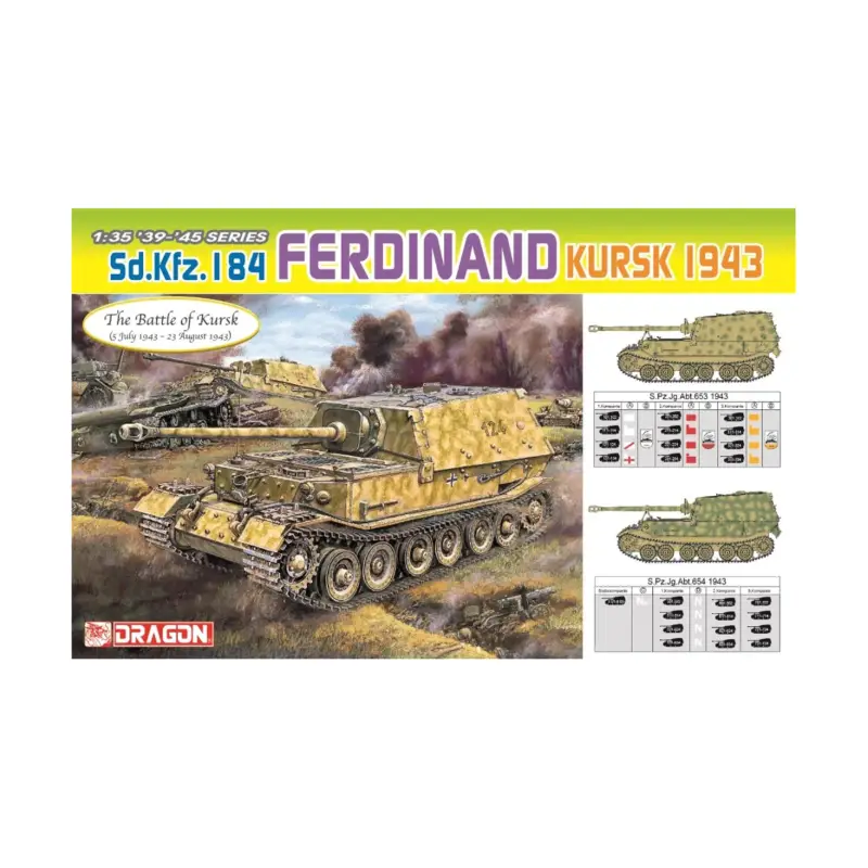 Tijdelijk Beschikbaar Sd. kfz. 184 ferdinand kursk 1943 Schaalmodel