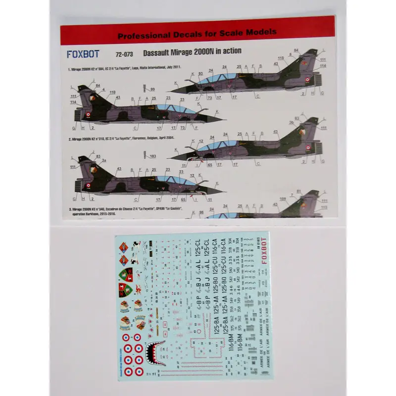 Decal Dassault-Mirage 2000N Beperkt Aanbod