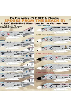 Decal POOKS FROM THE BEACH (1)USMC McDonell F-4B/F-4J Betrouwbaar
