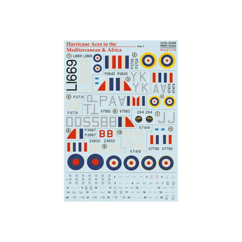 Decal Hawker Hurricane Aces in the Mediterranean & Africa Speciale Aanbieding