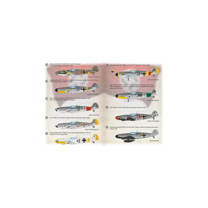 Decal Messerschmitt Bf-109G-6 1. Messerschmitt Bf-109G-6 (Red 4) Weekendaanbieding