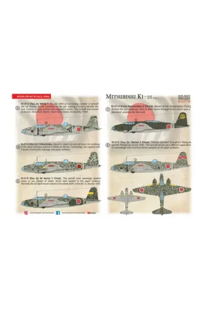 Decal Mitsubishi Ki-21 Part 11. Ki-21-ll Ko(a) Hamamatsu 2 Chutai Lage Prijs