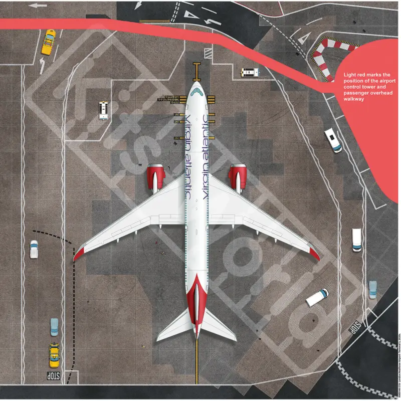 London Heathrow Airport Size 675mm x 675mm Direct Beschikbaar