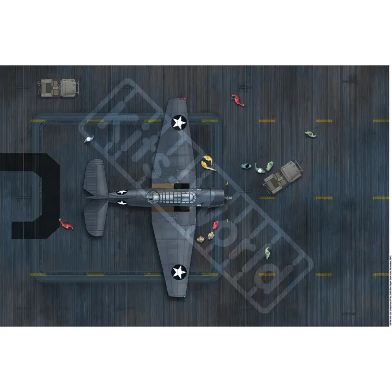 Lage Kosten USS Enterprise (CV-6), 250N Blue Flight Deck Stain, November 1943