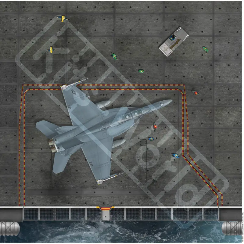 Aanbieding USS Nimitz (CVN-68), No. 2 Elevator, 2020. 450mm(W) x 450mm(H) 17inches(W) x 17inches(H)