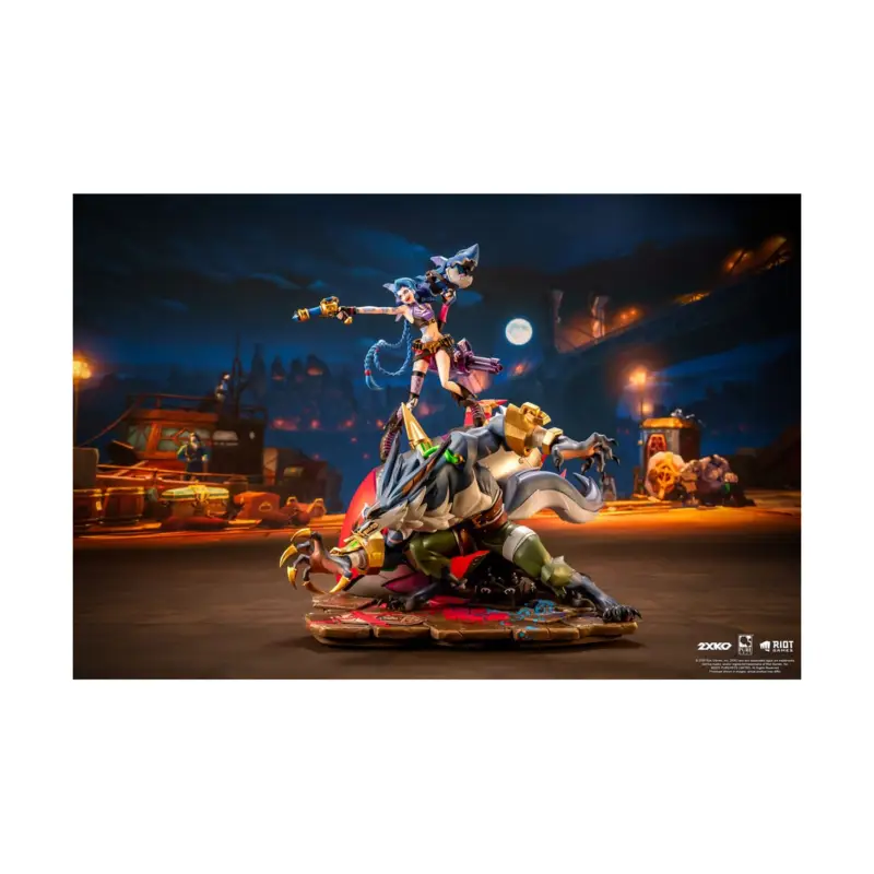 Betrouwbaar League of Legends statuette 1/10 2XKO Jinx & Warwick Diorama 37 cm Figuurtje