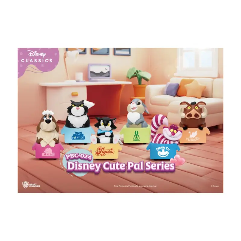Veilige Betaling DISNEY - Cute Pal Pull Black Car - Set 6 Fig. Blind Box 5cm Figuurtje