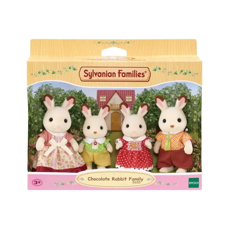 Gecertificeerd Sylvanian Families: Chocolate Rabbit Family Figure 8 cm Figuurtje