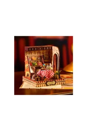 Beste Prijs Puzzle 3d 3D Puzzle Bookends Mini Book Nook YUMON SWEETS