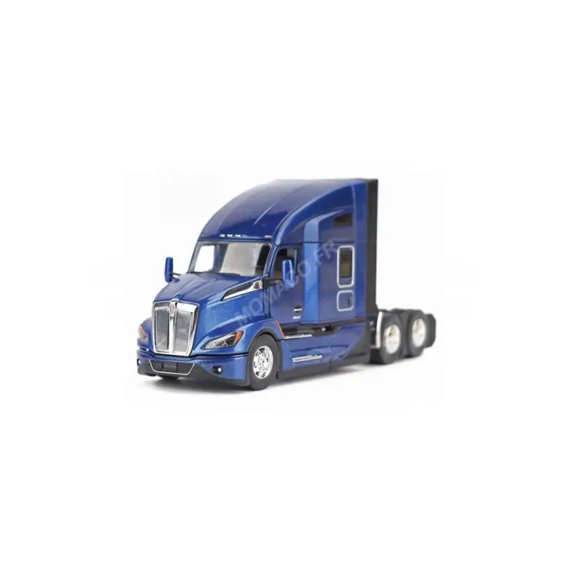 Koopje Kenworth t680 tandem tractor with high roof sleeper cab metallic blue Miniatuurr