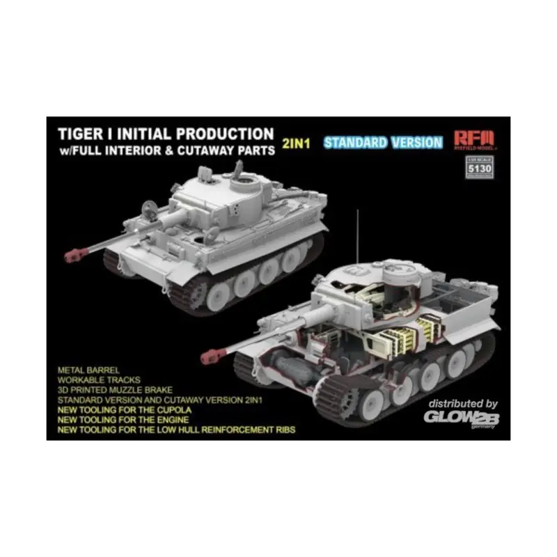 Tiger I Initial Production Early 1943 w/ Full Interior Standard Version Schaalmodel Populair