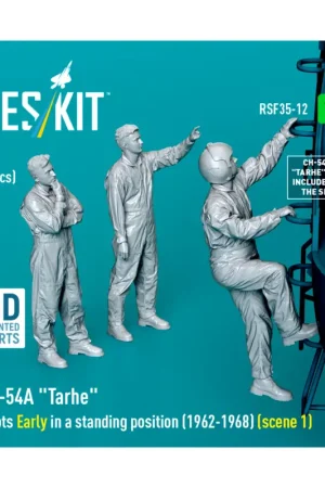 Sikorsky CH-54A Tarhe pilots Early in a standing position (1962-1968) (scene 1) (3 pcs) (designed to be used with ICM kits) (3D- Gereduceerde Prijs