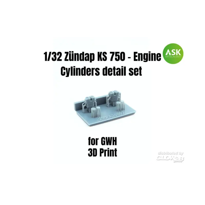 Veilige Betaling Zündap KS 750 - Engine Cylinders detail set for Great Wall Hobby