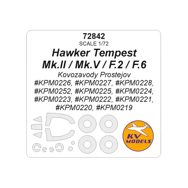 Beperkt Aanbod Hawker Tempest Mk.II / Mk.V / F.2 / F.6 (Kovozavody Prostejov KPM0226, KPM0227, KPM0228, KPM0252, KPM0225, KPM0224, KPM0223, KPM