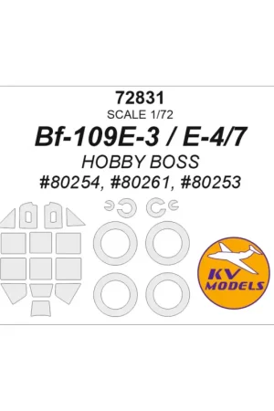 Direct Beschikbaar Messerschmitt Bf-109E-4/7 / Bf109E-3 (HOBBY BOSS 80254, 80261, 80253) + wheels masks