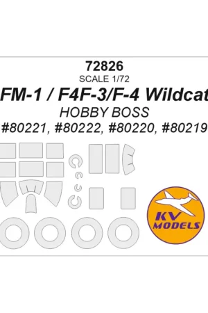 Alleen Vandaag Grumman FM-1 / F4F-4 / F4F-3 Wildcat (HOBBY BOSS 80221, 80222, 80220, 80219) + wheels masks