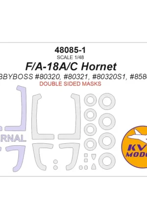 F/A-18A/C Hornet (HOBBYBOSS 80320, 80321, 80320S1, 85809) - (Double-sided) + wheels masks Speciale Aanbieding