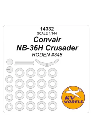 Convair NB-36H Crusader (RODEN 348) + wheels masks Snelle Levering