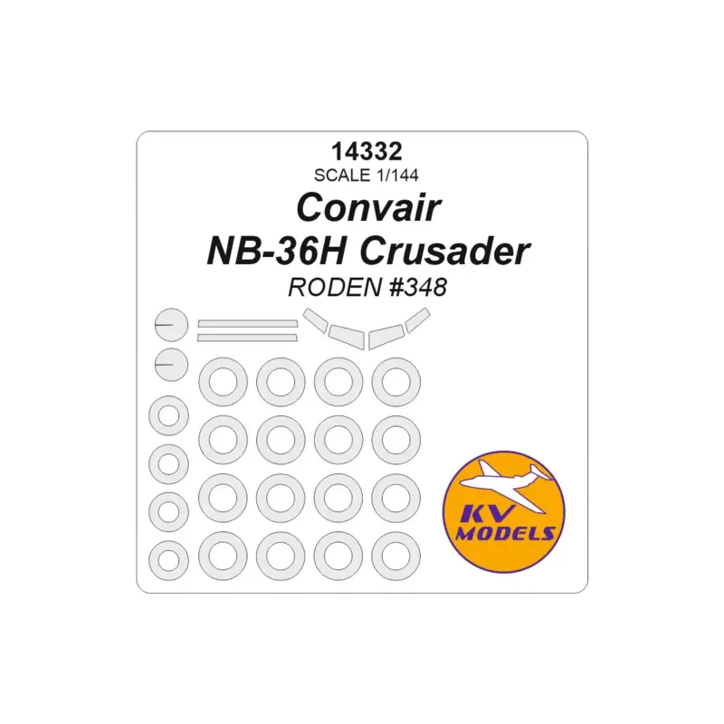 Convair NB-36H Crusader (RODEN 348) + wheels masks Snelle Levering