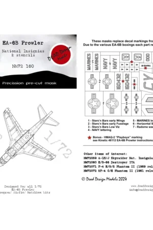 Nieuw EA-6B Prowler Nat. Ins. (designed to be used with Hasegawa kits)