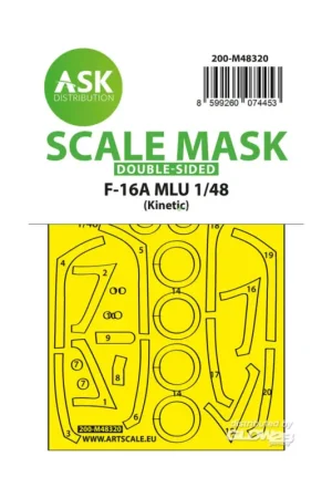 F-16A MLU double-sided fit and self adhesive express mask for Kinetic Superprijs