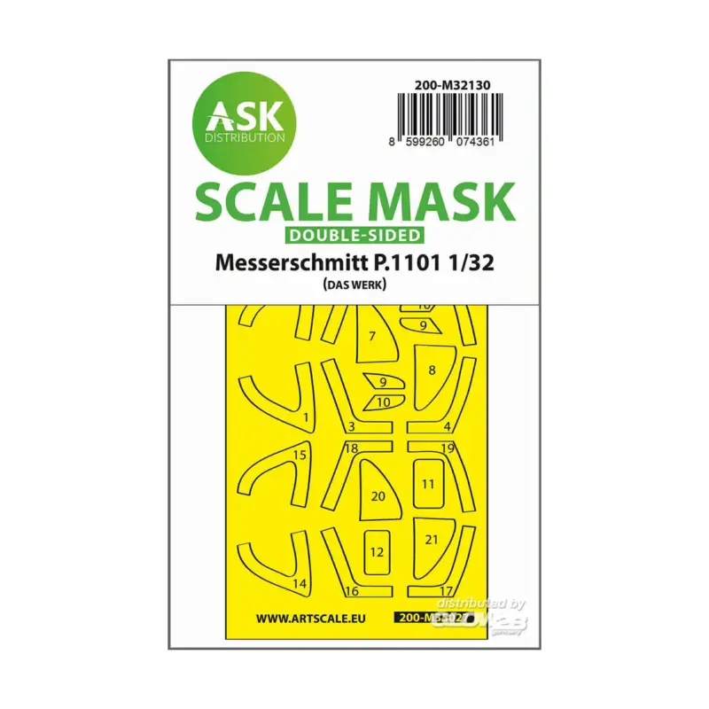 Betaalbaar Messerschmitt P.1101 double-sided express fit mask for Das Werk