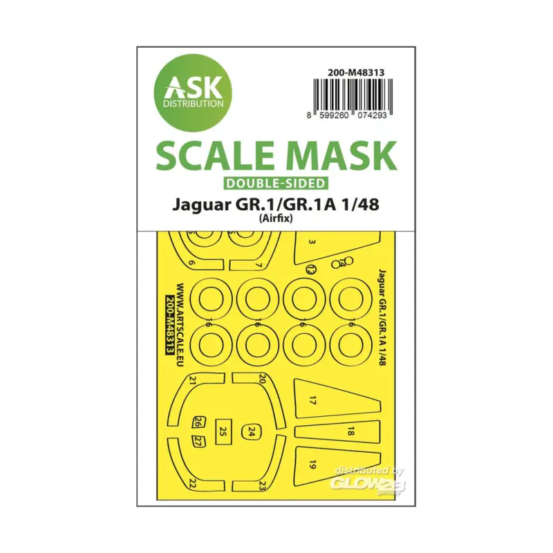 Beperkt Aanbod Jaguar GR.1/GR.1A double-sided express fit mask for Airfix